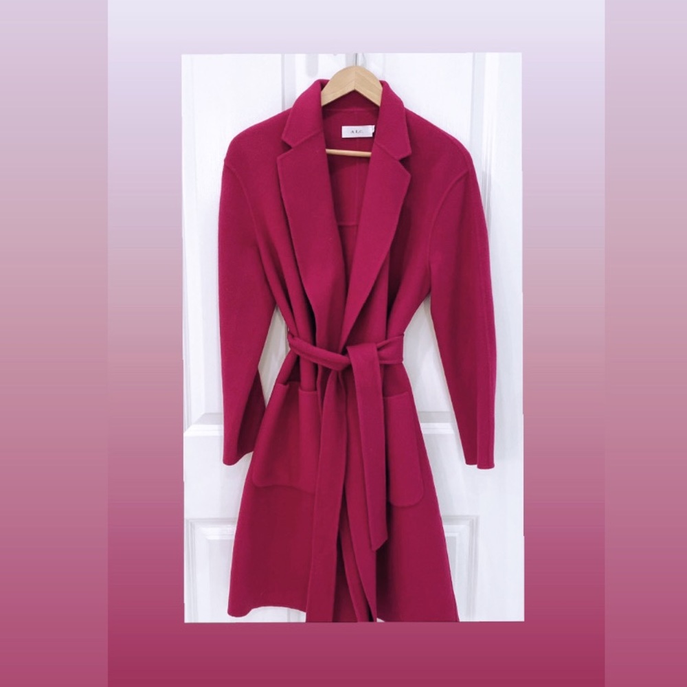 A.L.C Wool Page Wrap Coat